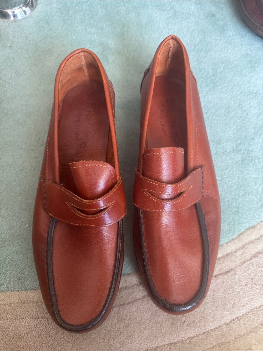 Men's Classic Brown Leather Penny Loafers - Timeless Slip-On
